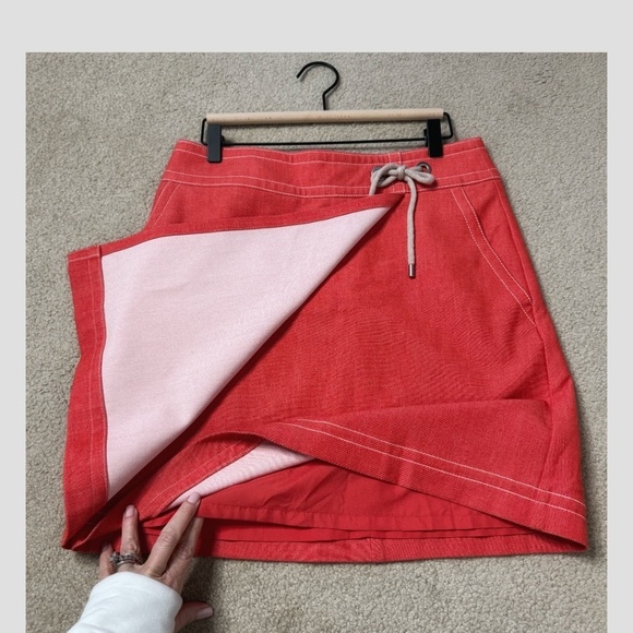 Ann Taylor Petite Skirt A-Line Faux Wrap Mini Skirt Cotton Blend Tie Detail 10P - Picture 4 of 14